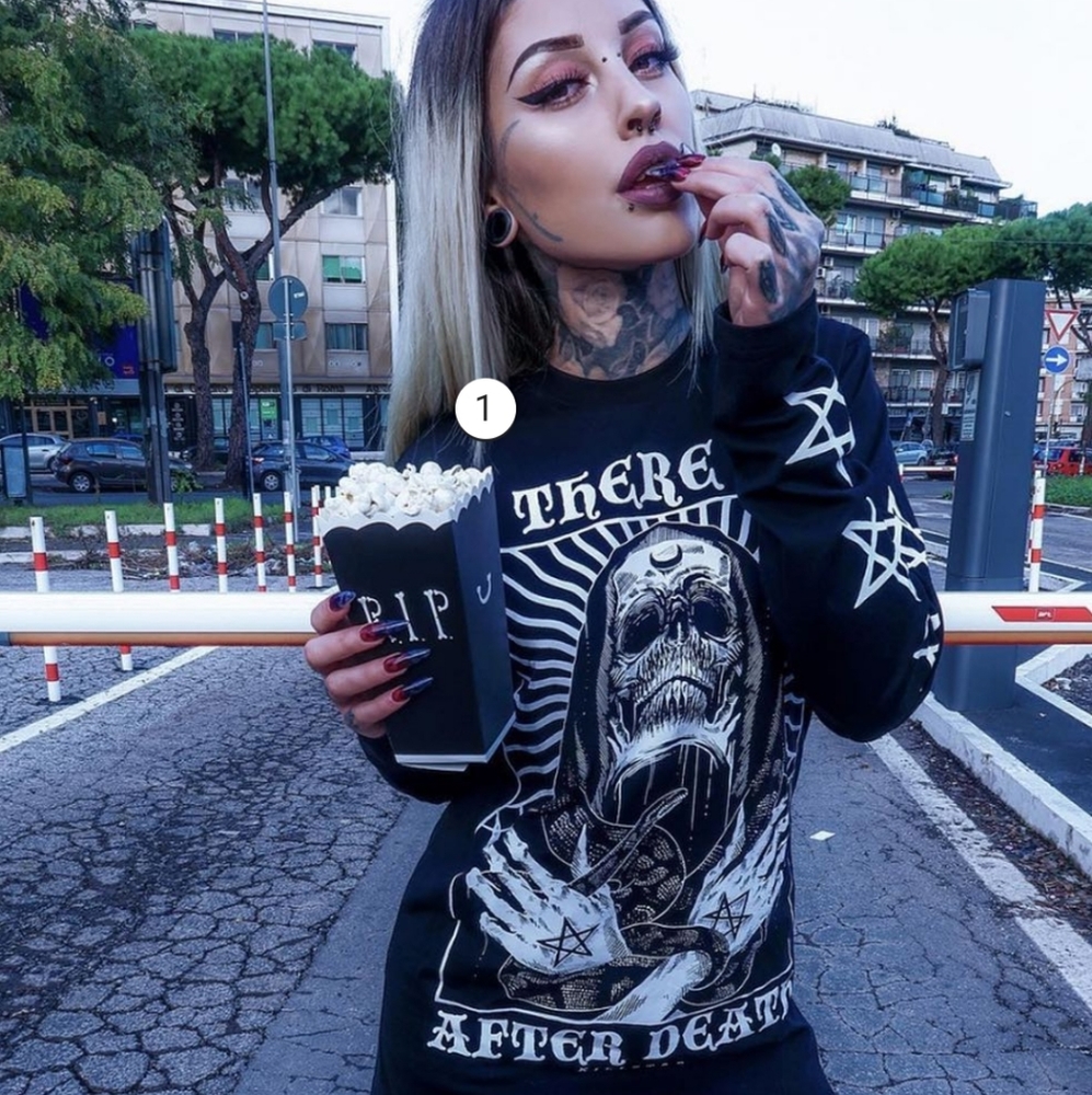 NWT! Killstar Afterlife Long Sleeve Unisex Black T